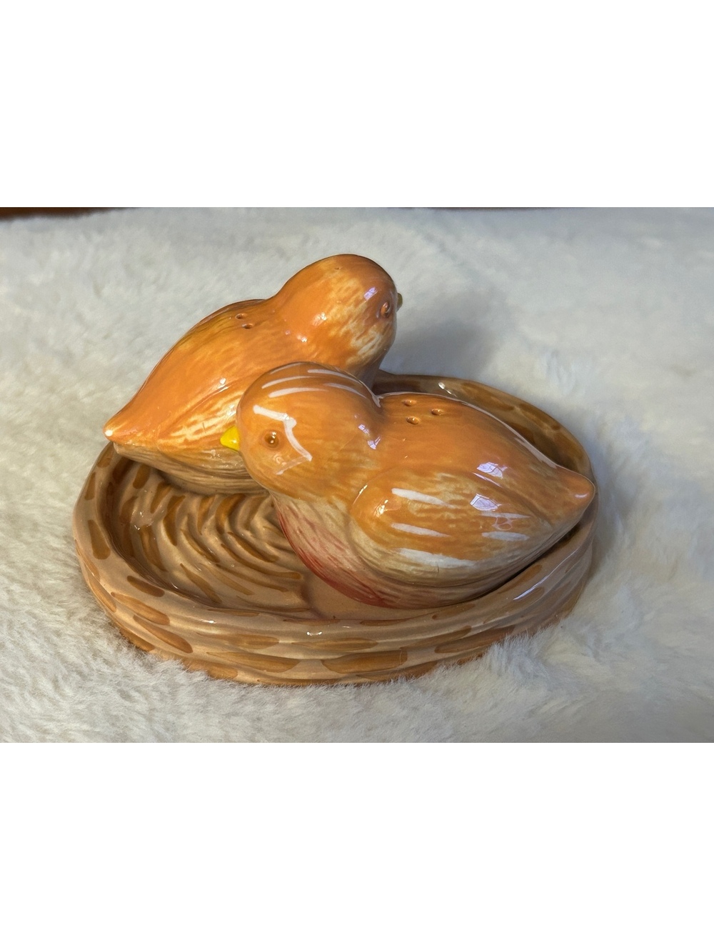 Essential Home Quail Salt and Pepper Shakers with Nest Tray